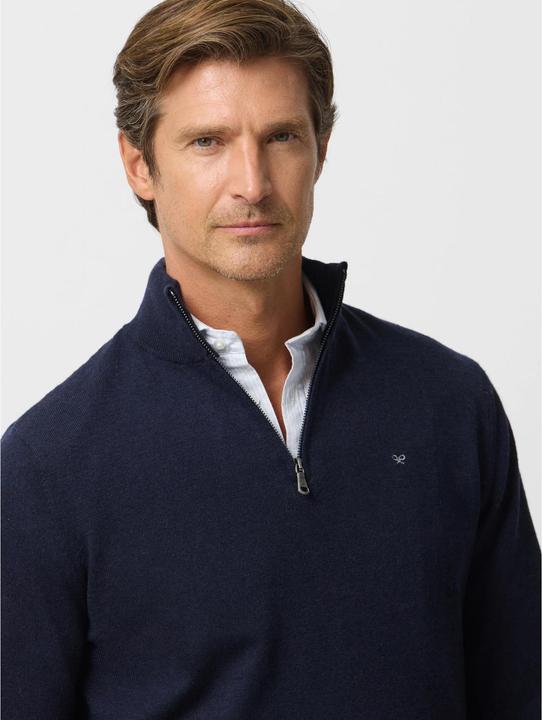 Image du produit Silbon Pull col montant 1/4 zip en laine mélangée (L)