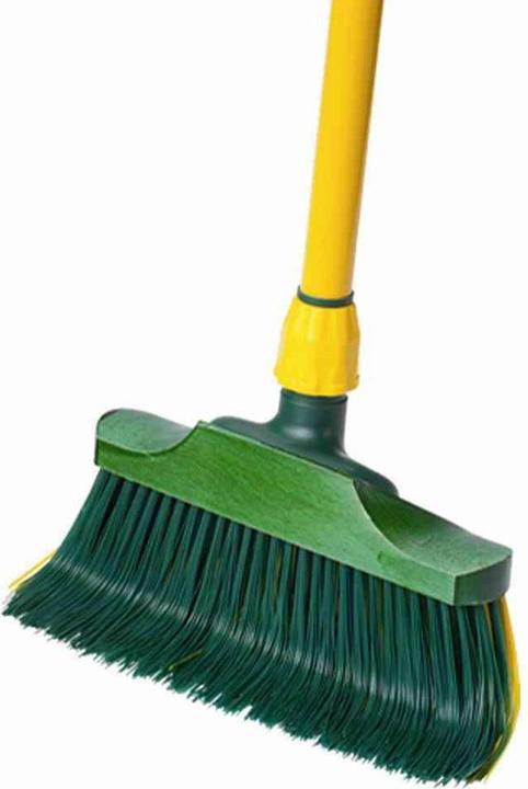 Actual product image Bümag Broom claw broom made of plastic in green and yellow, PPN bristles, yellow/green, working brea... (1 pcs.)