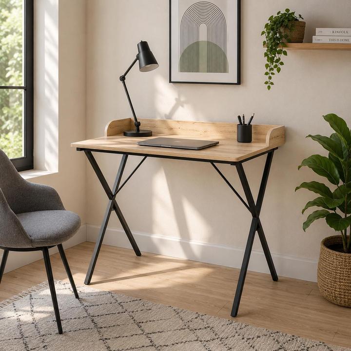 Produktbild HTI-Living Schreibtisch Cedrik Artisaneiche-Schwarz (90 x 50 x 79 cm)