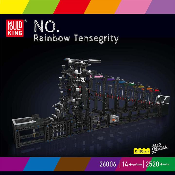 Actual product image Mould King Rainbow Tensegrity (marble run)