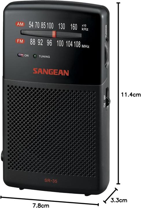 Actual product image Sangean SR-35 pocket radio (AM, FM)