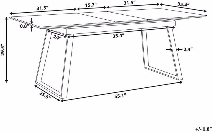 Actual product image Beliani Kaluna (160 x 90 x 75 cm)