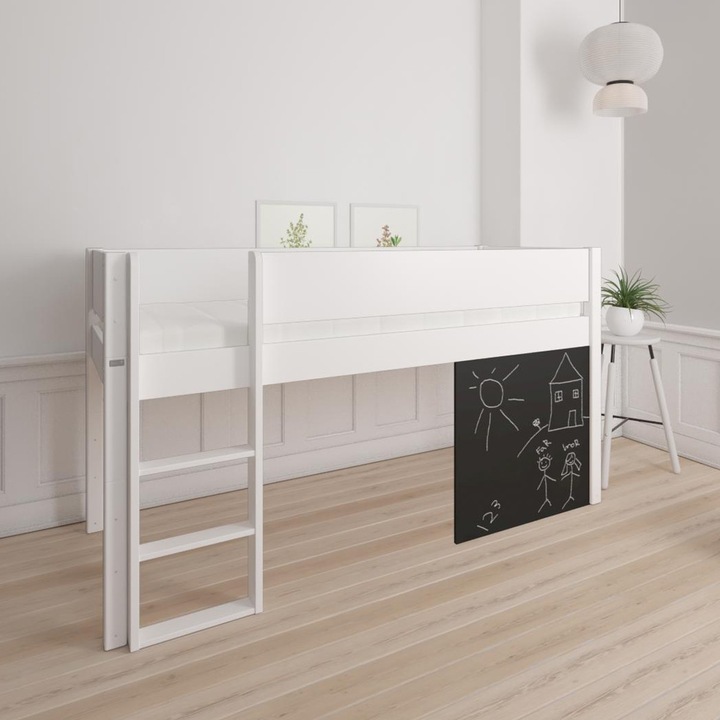 Produktbild Manis-h Halbhohes Kinderbett DEA 90x200 mit Spieltafel (90 x 200 cm)