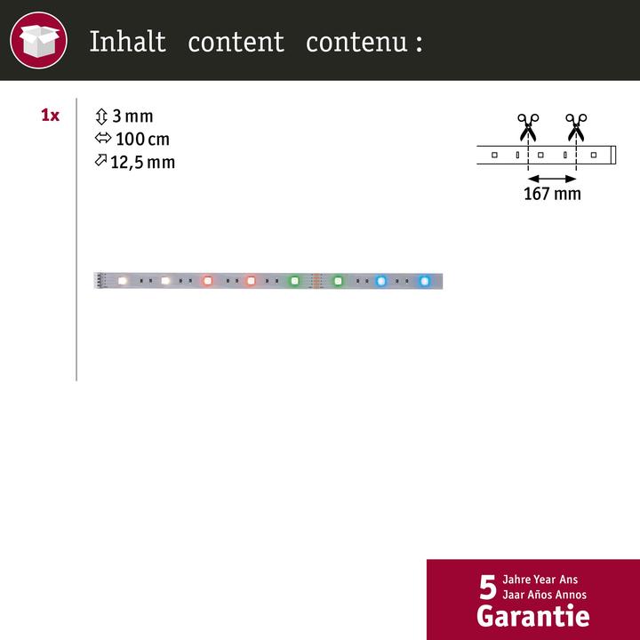 Actual product image Paulmann MaxLED 250 Stripe (RGBW, 100 cm, Indoor)