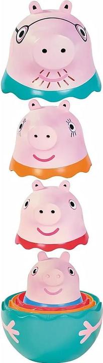 Tomy Toomies E73526 Familie-Nest Papa, Mama & Peppa Pig George Rammelaar 18+ Maanden-Gieten Baby Ba