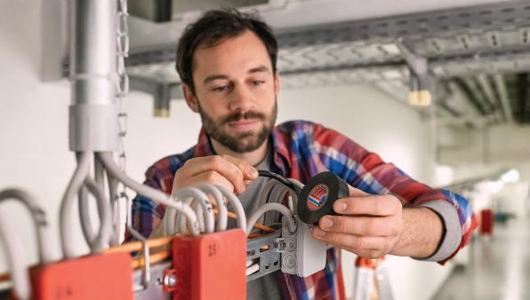 Actual product image tesa Electrical insulating tape, heat-resistant adhesive tape for insulating, repairing & bundling (19 mm)