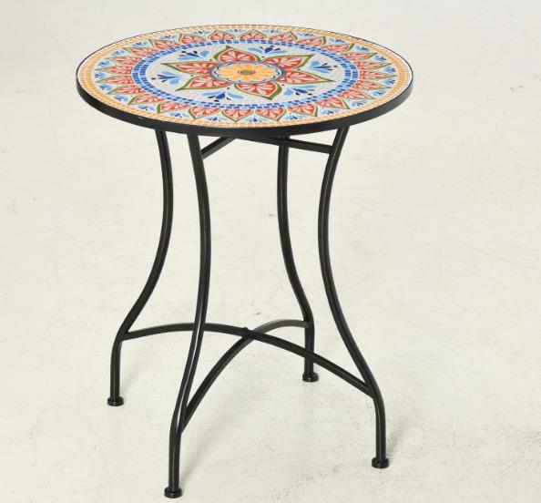 Produktbild Outsunny Gartentisch mit Mosaikplatte (60 cm)