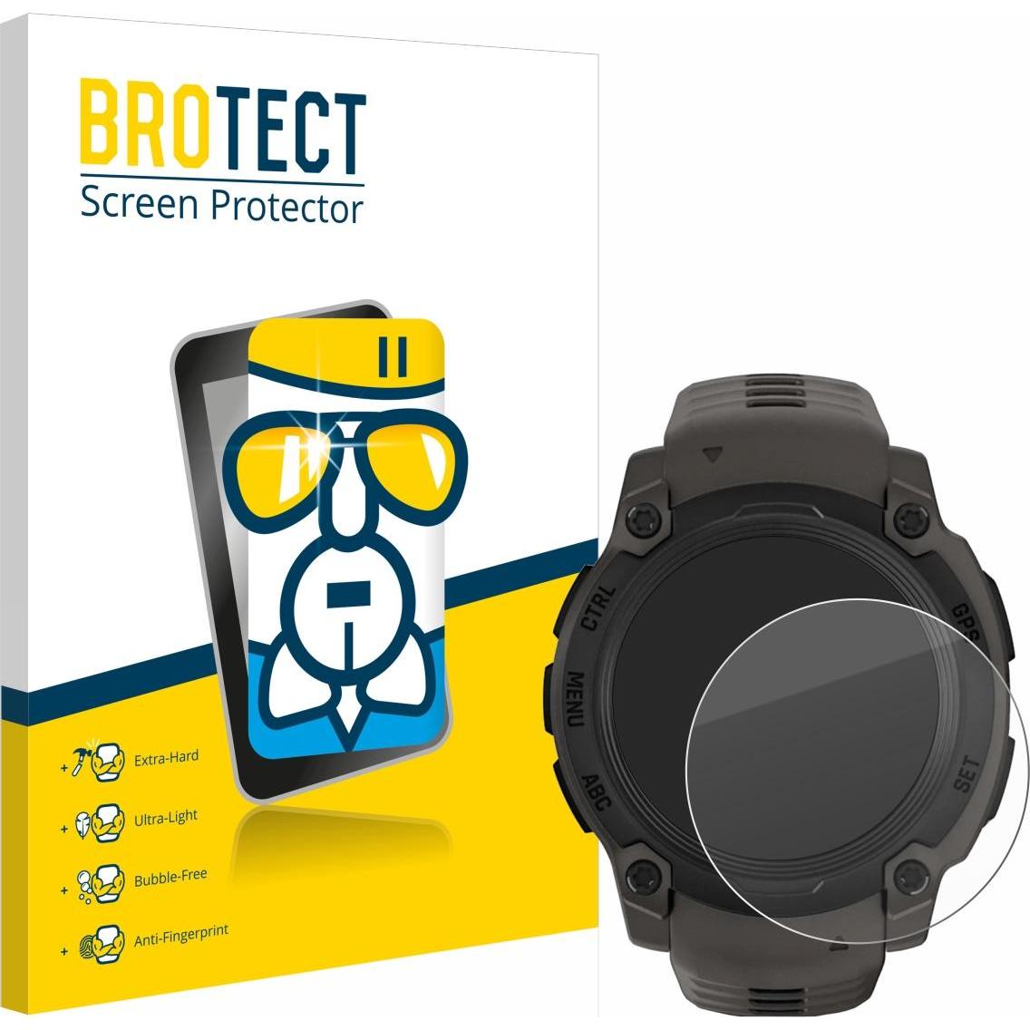 BROTECT Schutzglas Schutzfolie Displayschutz Display Schutz Glas Folie klar, Smartwatch Schutzfolie, Transparent