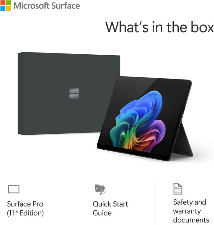 Produktbild Microsoft Surface Pro – Copilot+ PC (Netzteil separat erhältlich) – 11. Edition (13", Snapdragon X Elite X1E-80-100, 16 GB, 1000 GB, Ohne Tastaturlayout)
