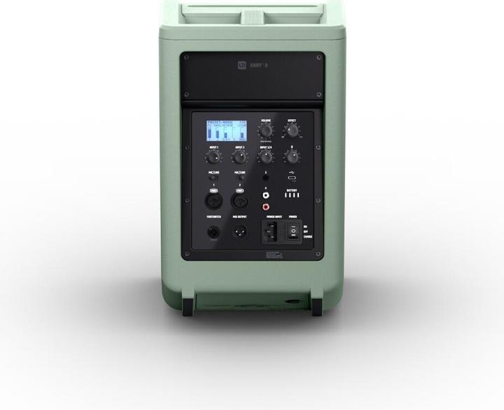 Immagine prodotto LD Systems ANNY® 8 GN - Altoparlante PA Bluetooth® portatile con batteria ricaricabile e mixer, verde avventura (Attivo, 1x 80 W)