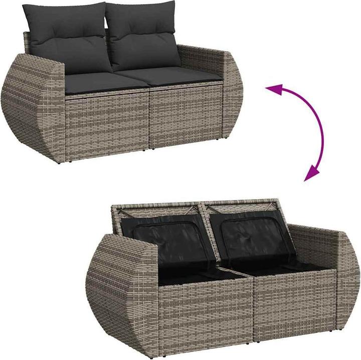 Actual product image vidaXL 10-piece garden lounge set with cushions