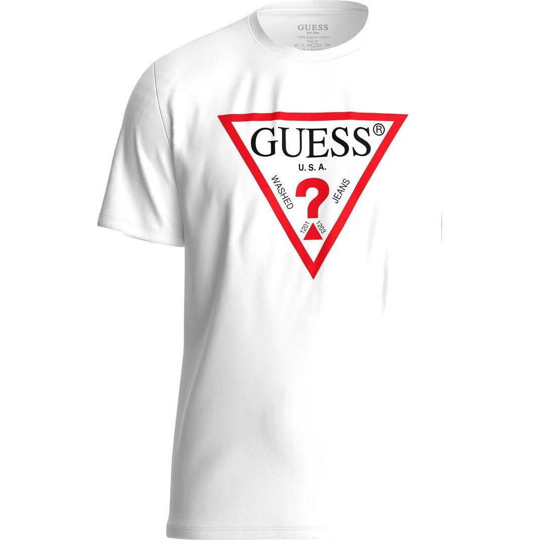Guess, Herren, Shirt, t-shirt, Weiss, (XS)