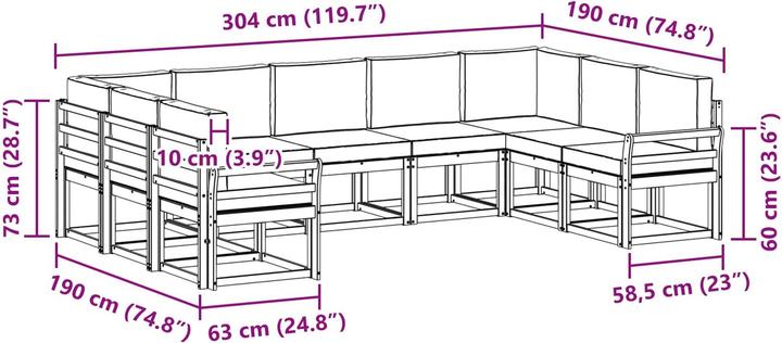 Produktbild vidaXL Outdoor-Sofagarnitur
