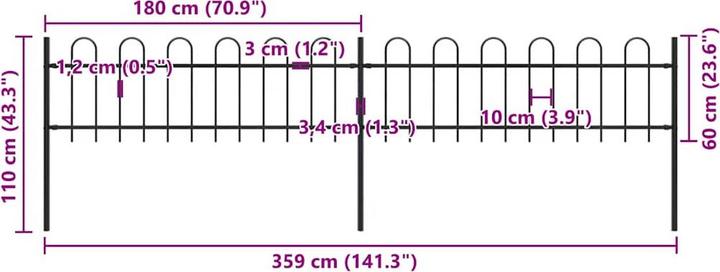Produktbild vidaXL Zaunpaneel