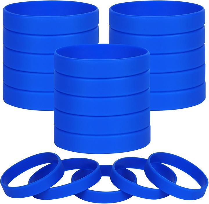 Immagine prodotto Lvnrids 100 Stück elastische Silikon Armbänder (16 cm)