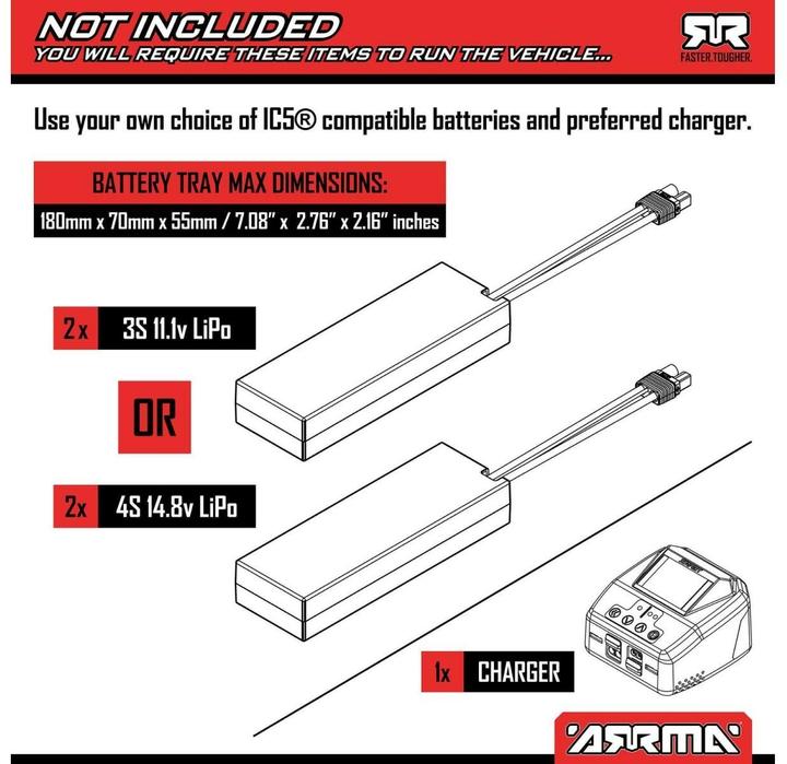 Immagine prodotto Arrma Formel 1 Limitless 8s ARTR 1:7 - Blau / Weiss