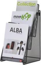 Actual product image Alba Table display "MESHPREZA5", A5 high, black, 3 compartments for DIN A5 format, made of wire metal (A5)