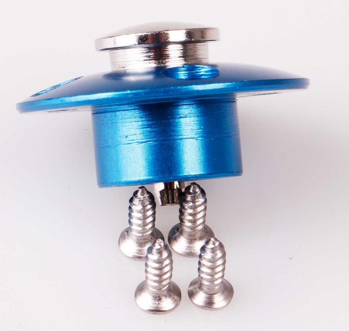 Actual product image Kuza Fuel filler cap aluminium with magnet blue