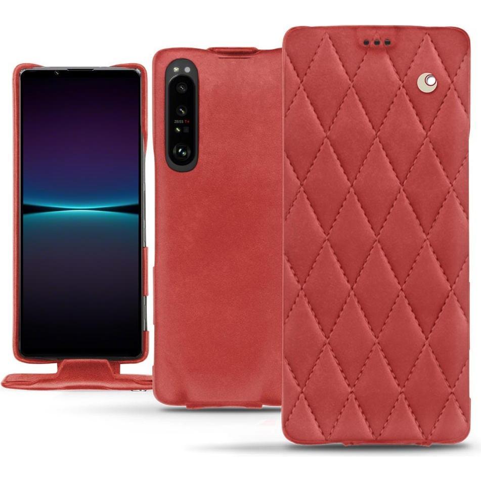 Thumbnail - Noreve Lederschutzhülle vertikal (Sony Xperia 1 IV), Smartphone Hülle, Rot