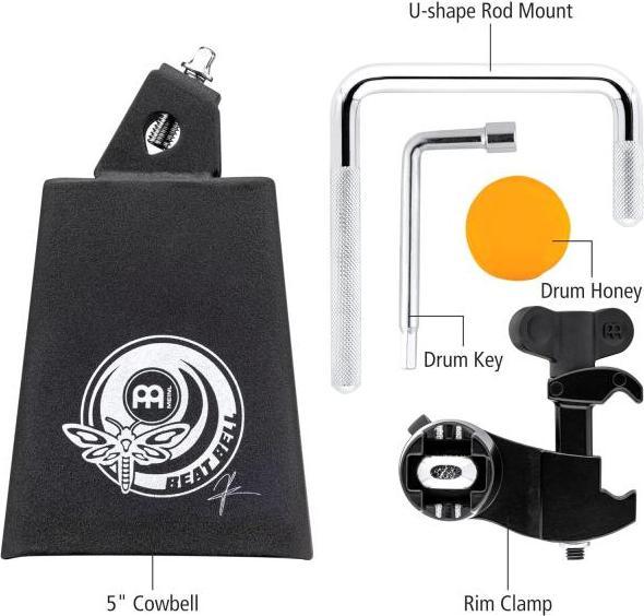 Actual product image Meinl Cowbell AN-BB 4.5 Zoll Anika Nilles Beat Bell mit Trommelstöcken (Percussion)