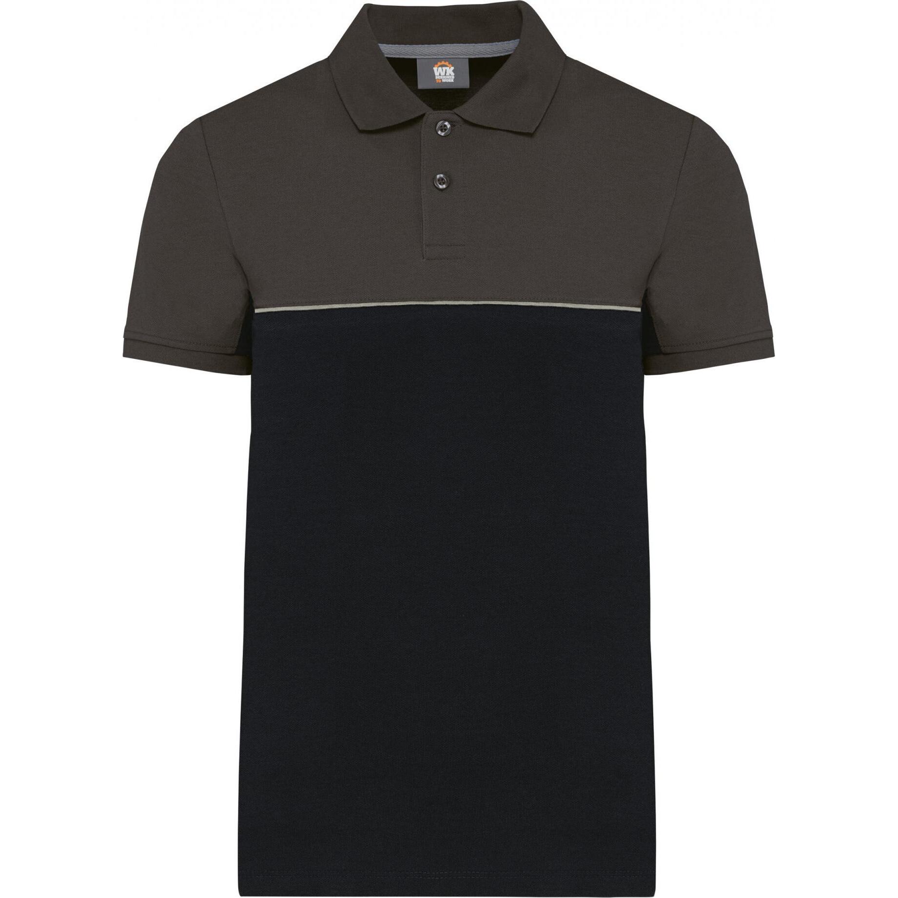 Kariban, Herren, Shirt, Ökologisch verantwortliches Polo-Shirt, Grau, Schwarz, (XXL)