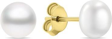 Produktbild Brilio Silver - Charming Gold Plated Stud Earrings With Real Pearls EA585/6/7/8Y - Diameter: 0.6 cm