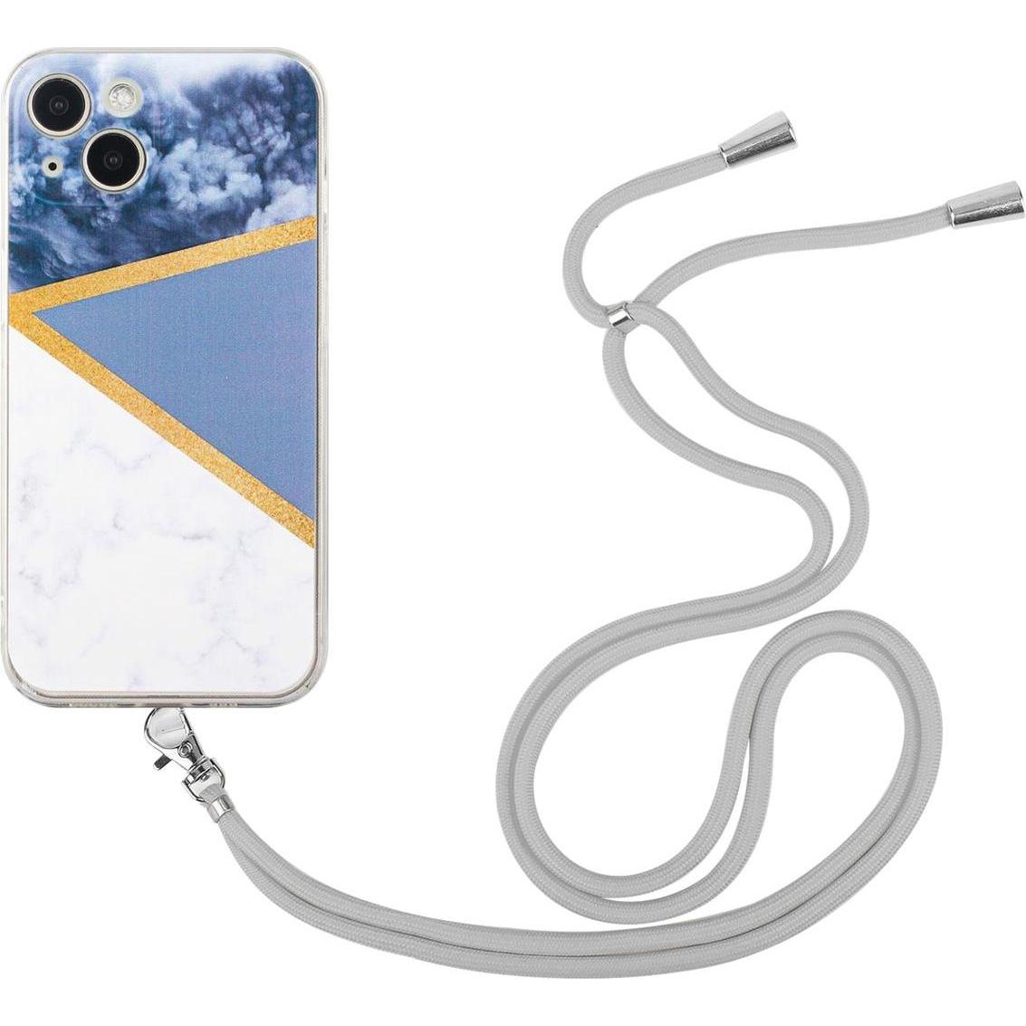 König Design Hülle Handy Schutz für Apple iPhone 13 mini Handykette Case Cover Bumper Etuis, Handykette, Grau