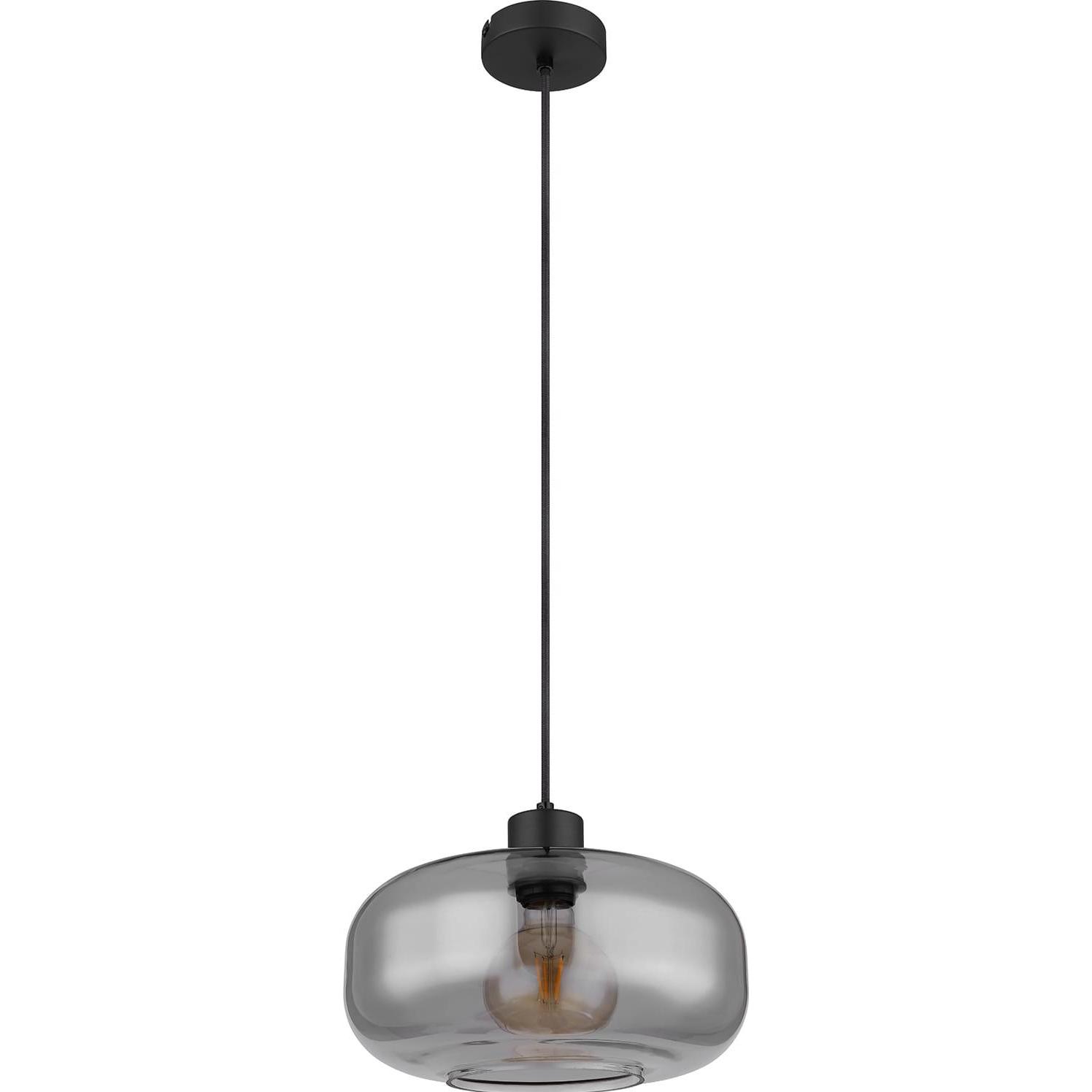 Globo, Pendelleuchte, Hängeleuchte Giuseppe schwarz matt 1xE27 (E27)