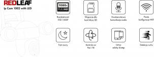 Image du produit Redleaf Caméra IP Cam 1002 z lampą LED (1920 x 1080 Pixels)