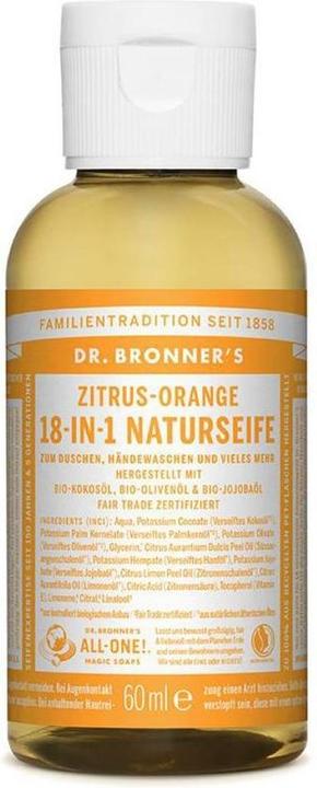 Produktbild Dr. Bronner's 18-in-1 Zitrus-Orange (Flüssigseife, 240 ml)