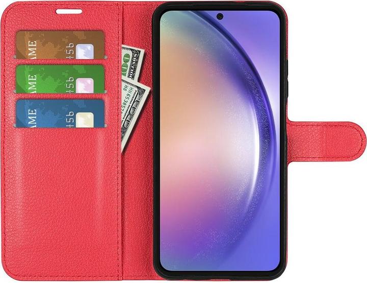 Produktbild Cover-Discount Galaxy A55 - Leder Etui Hülle rot (Samsung Galaxy A55)