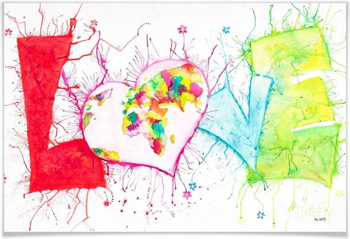 Immagine prodotto Trenddeko Buttafly - Amore (75 x 50 cm)