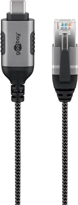 Produktbild Goobay Ethernet-Kabel USB-C 3.1 auf RJ45, Slim, 3 m (USB-C 3.1 Gen 1, RJ45 (1x))