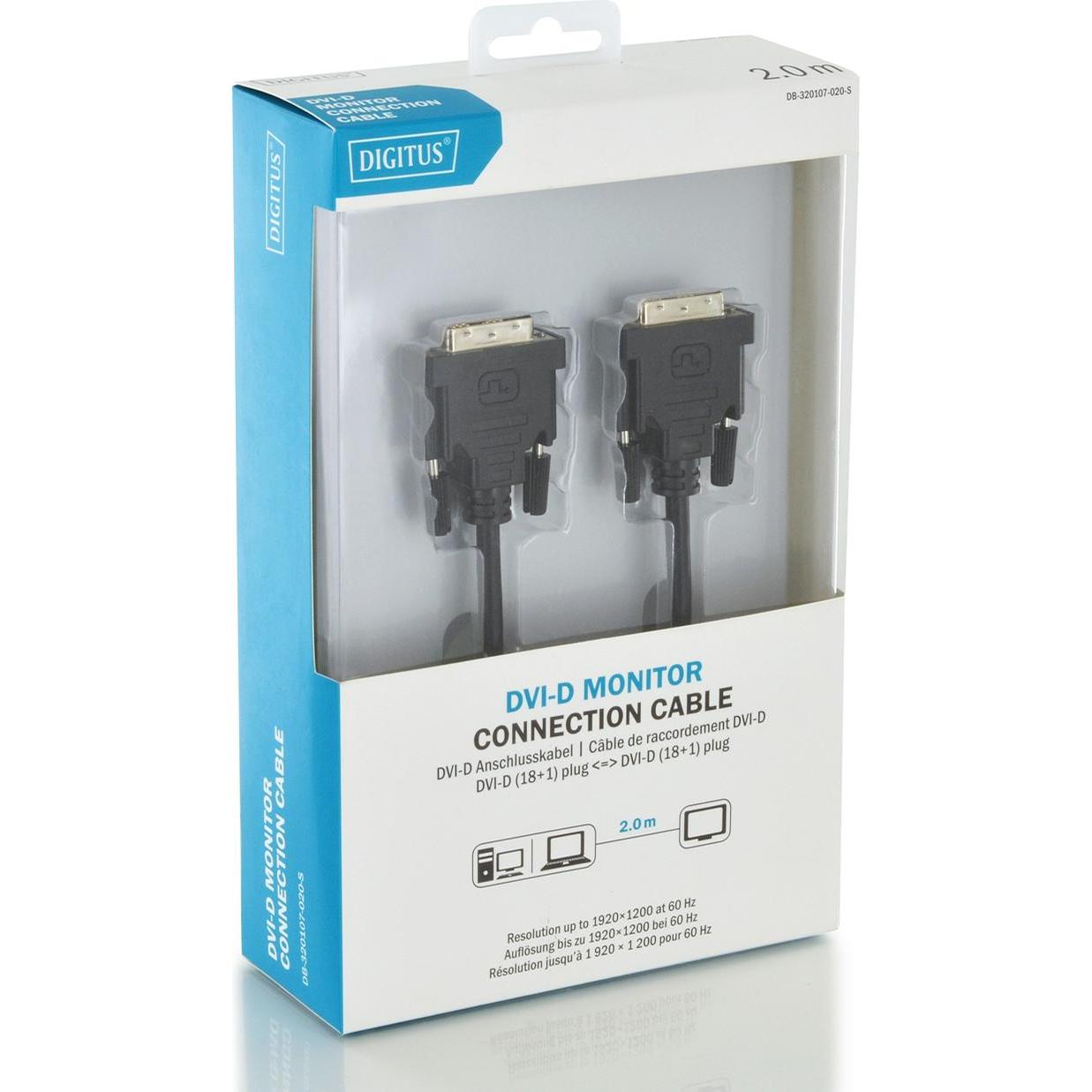 Digitus Dvi — Dvi (2 m, DVI), Video Kabel