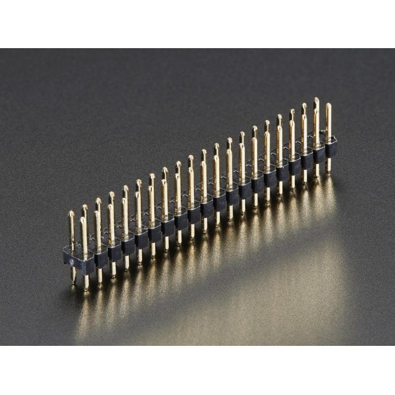 Joy-it 2x20 male GPIO adapter for Pi Zero W & V1.3 (Anschlussleiste), Elektronikzubehör + Gehäuse, Schwarz
