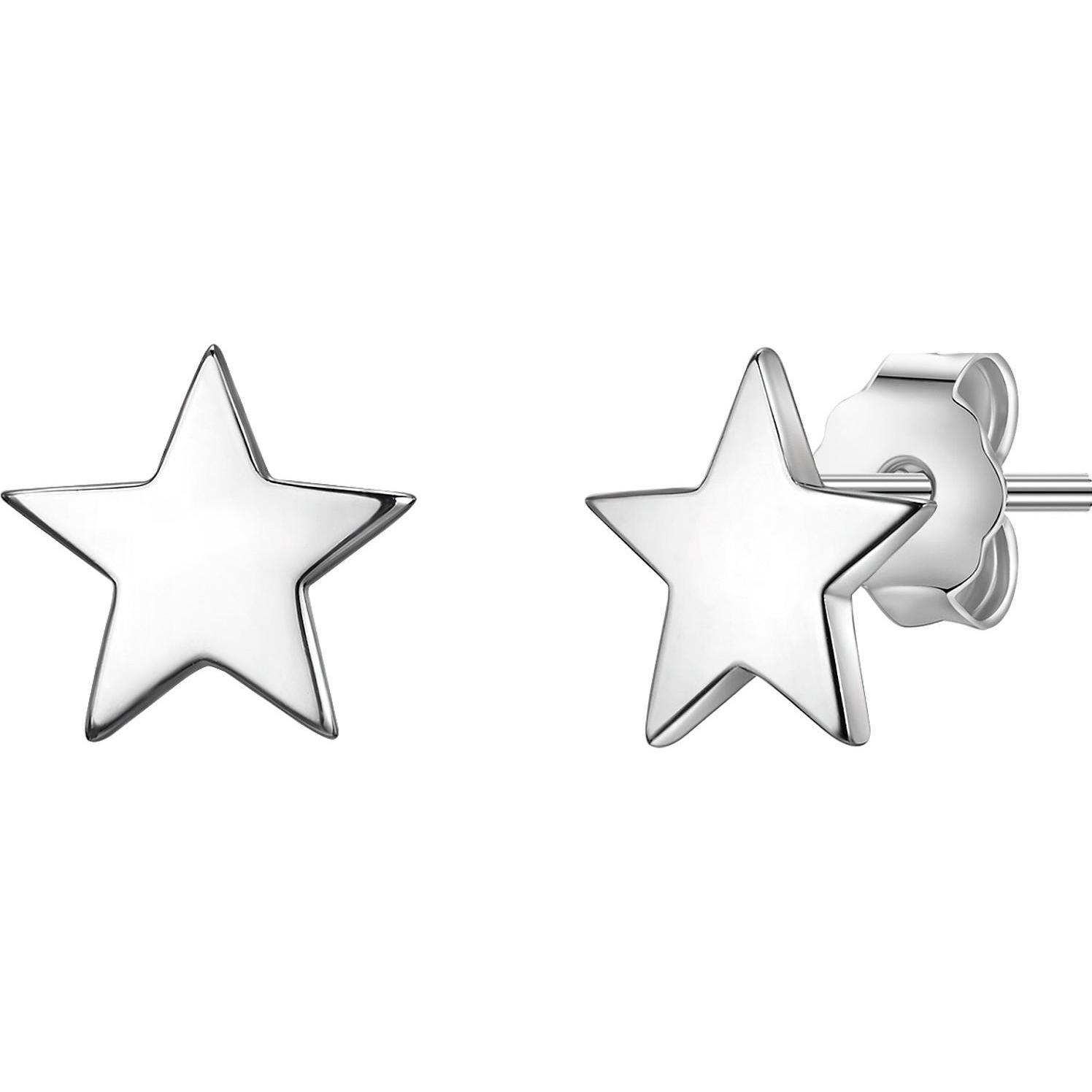 Glanzstücke München, Ohrringe, Damen Stern Sterling Silber silber - 9018, (Sterling Silber)