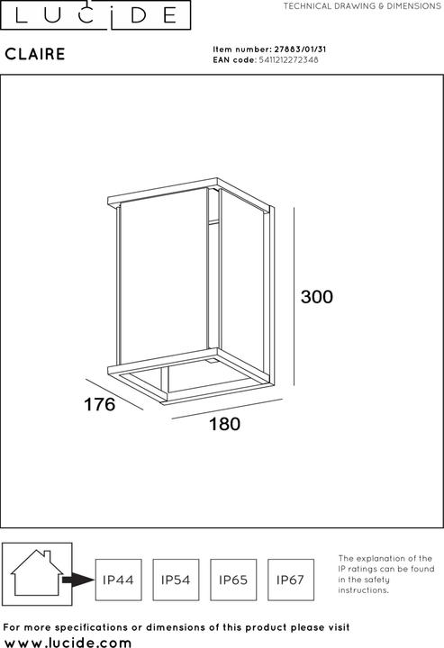 Produktbild Lucide Claire (E27, IP54)