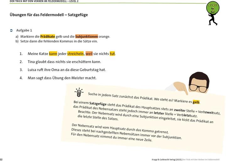 Image du produit Der Trick mit den Verben im Feldermodell - Trainingsheft (Allemand, Régine Becker, Silke Küsters, 2023)