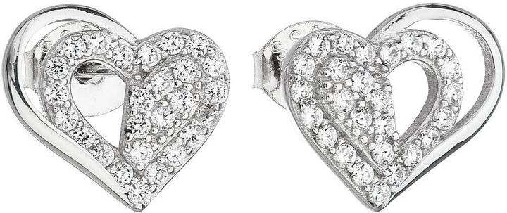 Immagine prodotto Evolution Group Orecchini in argento con zircone bianco a cuore 11115.1 (L)