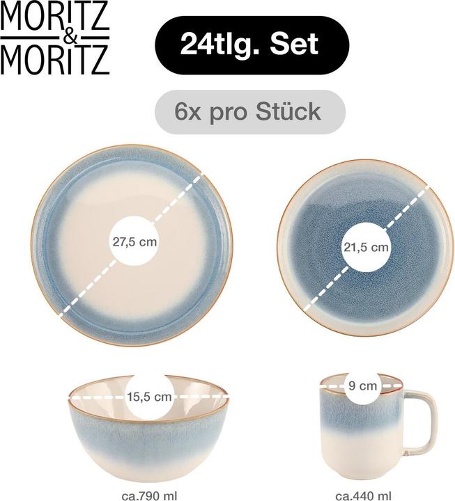 Produktbild Moritz & Moritz Geschirrset (24 Stk.)