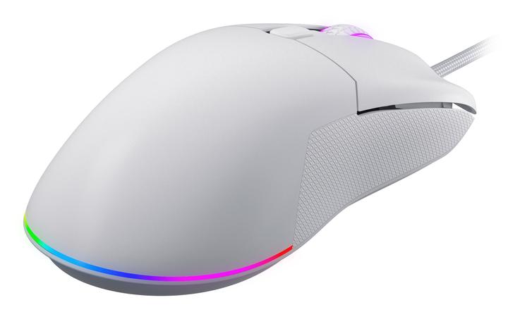 Actual product image Hator Pulsar 3, white - Optical Yellow 100M Switches PixArt PMW 3311(HTM611) (Cable)