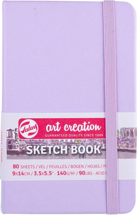 Produktbild Talens Sketchbook Pastel Violet | 9 x 14 cm, 140 g, 80 sheets (9 x 14 cm, Blanko, Harter Einband)
