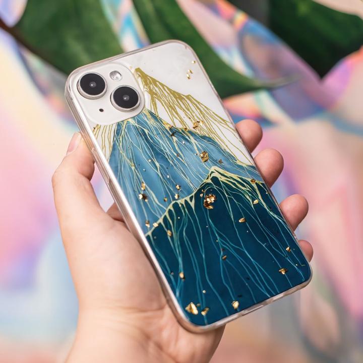 Actual product image OEM Gold Glam case for iPhone 15 6,1" Mountain (Apple iPhone 15)