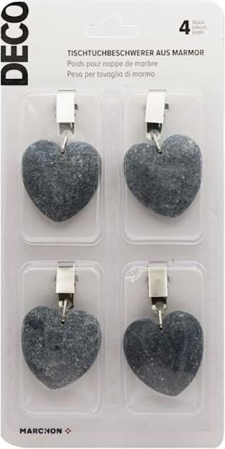 Vedia Tischtuchbeschwerer Herz, Marmor