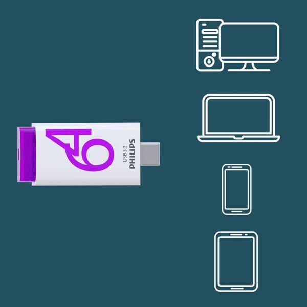 Produktbild Philips USB 3.2 64GB Click Series Gen 1 USB-C (64 GB, USB-C)