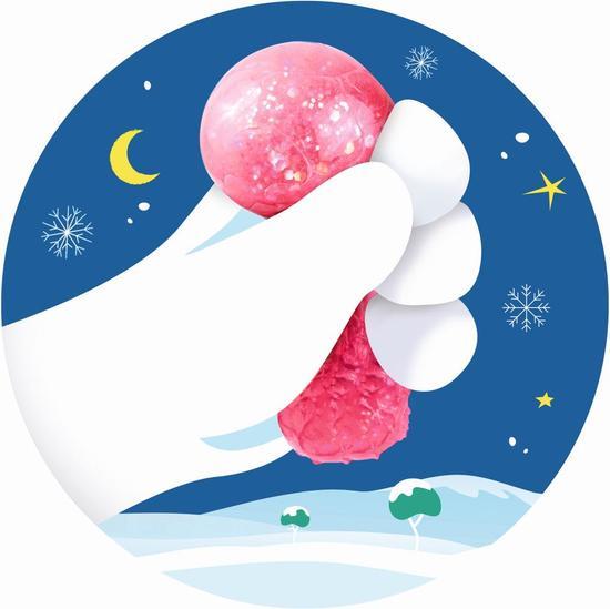 Actual product image Trendhaus MAGIC MOMENTS SNOW FRIENDS Squeeze Glitzer-Ball, 4-fach sortiert