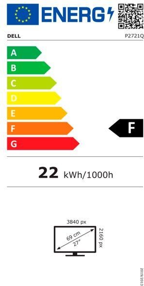 Energy Label Dell P2721Q (3840 x 2160 Pixels, 27")