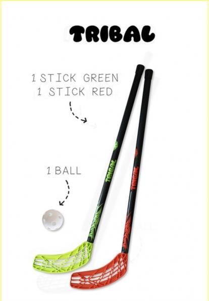 Image du produit Eurostick Tribal junior set 70/84cm - 2 bâtons + 1 balle (70 cm, Gauche, Droite)