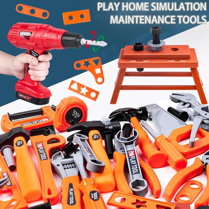 Actual product image Activity Board Children's modelling maintenance tools, electric drills, screws, tools
