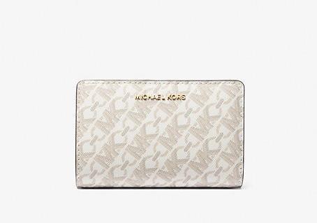 Actual product image Michael Kors Logo Print Fabric Wallet